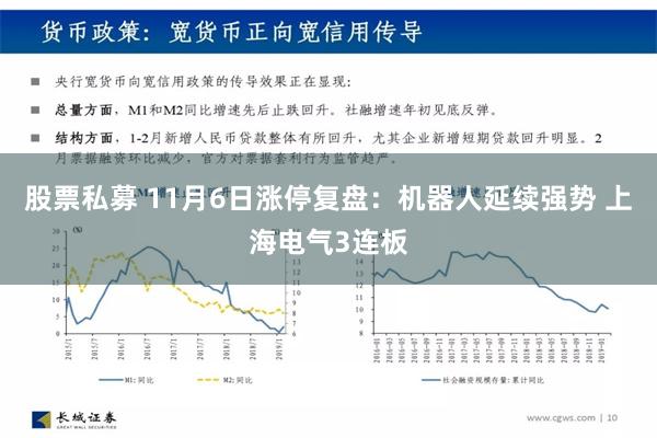 股票私募 11月6日涨停复盘：机器人延续强势 上海电气3连板