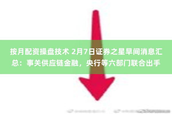 按月配资操盘技术 2月7日证券之星早间消息汇总：事关供应链金融，央行等六部门联合出手